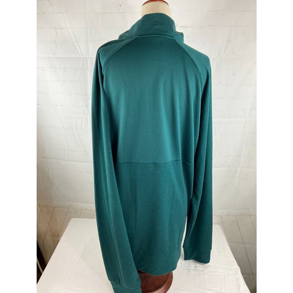 Men's Reebok Work Performance 1/4 Zip Pullover Sweatshirt Size Large Teal NWT - Picture 2 of 3